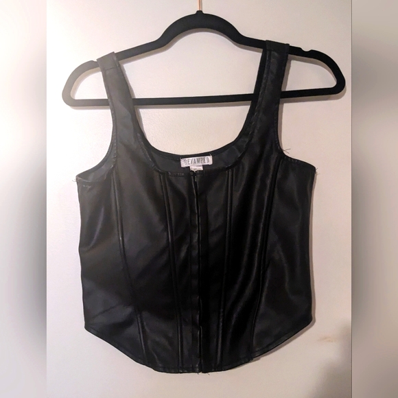 Sirens Faux Leather Bustier Top - Picture 4 of 5